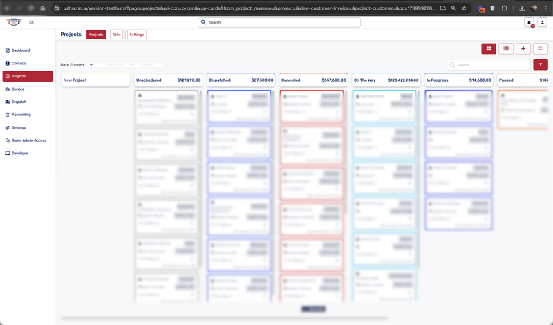 USHS CRM interface