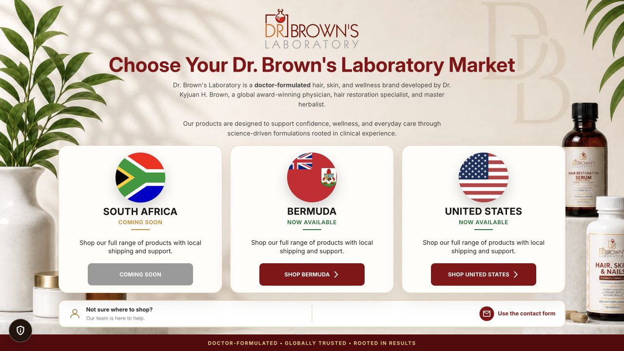 DBG Shopify USA — Public storefront — market selection; no customer records.